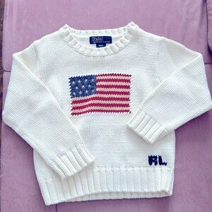 RALPH LAUREN FLAG SWEATER -NWOT KIDS